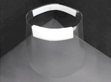 PPE Face Visor on grey table